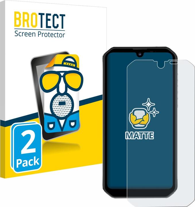 Actual product image BROTECT Anti-glare screen protector matt (2 Piece, Blackview BV9900 Pro)