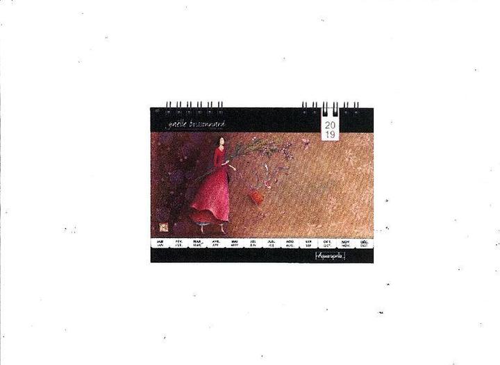 Actual product image Aquarupella 2019 Gaëlle Boissonnard desk calendar