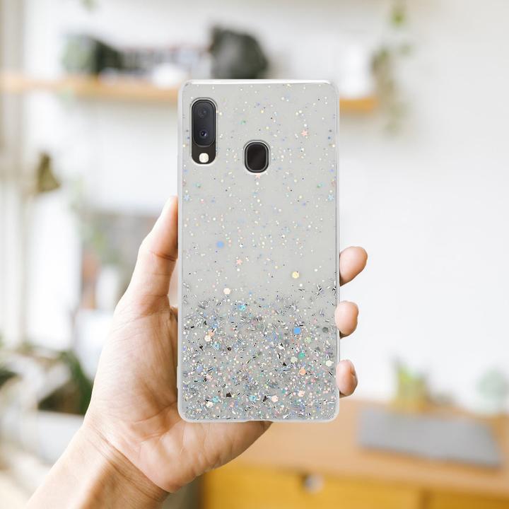 Actual product image Cadorabo TPU cover sparkling glitter (Samsung Galaxy A20e, Samsung Galaxy A10e)
