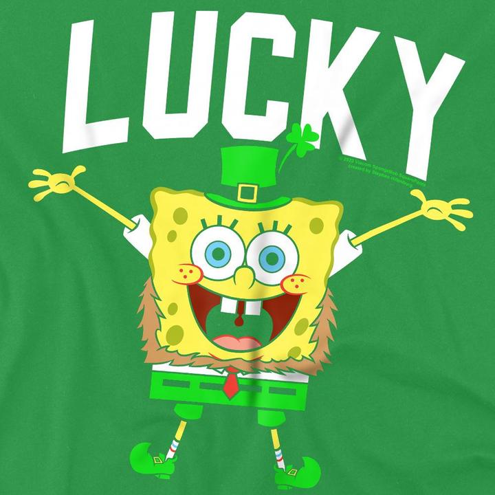 Produktbild Spongebob Squarepants Lucky Bob TShirt St PatricksTag (L)