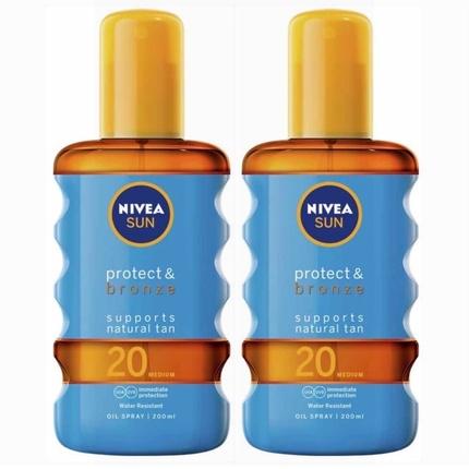 Produktbild NIVEA Sun Protect & Bronze Oil Spray (Sonnenspray, SPF 20, 200 ml, 500 g)
