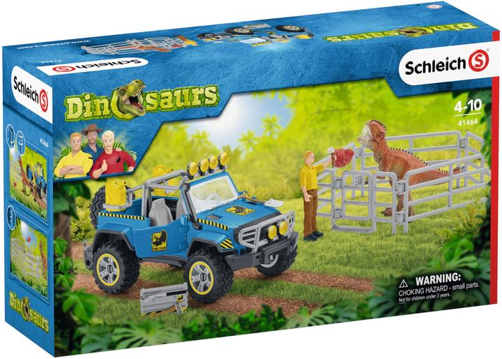 Image du produit Schleich Véhicule tout-terrain avec l'avant-poste de Dino