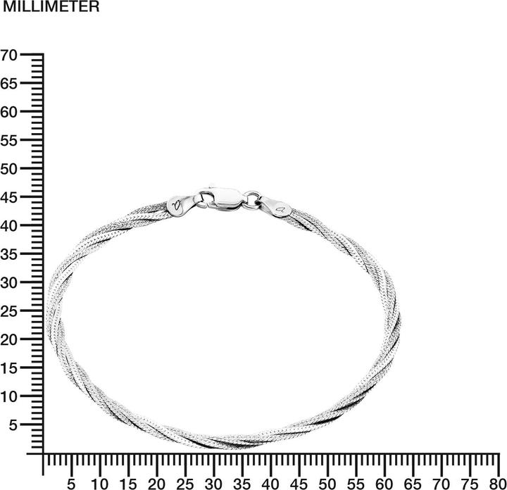 Immagine prodotto Amor Bracciale di base per ogni giorno e occasione (19 cm, Argento)