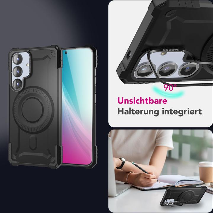 Immagine prodotto Nalia Granite - Armor Panzer Hülle mit MagSafe Ring und Ständer - Military Hardcase (Samsung Galaxy S25)