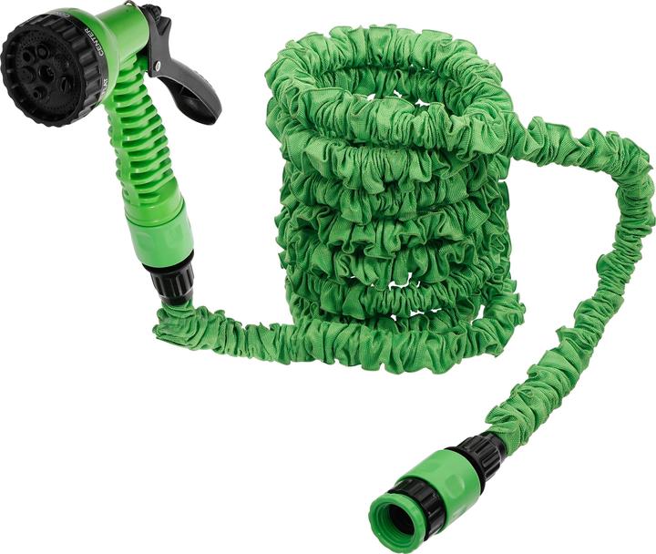 Produktbild BGS Wasserschlauch Textil flexibel mit Garten-Handbrause mit 7 Funktionen 3 - 10 m (10 m, 9.50 mm)