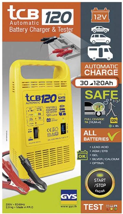 Produktbild GYS Batterieladegerät TCB 120 automatisch (12V, 10.50 A)