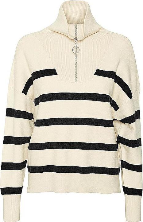 Vero Moda High Neck Reissverschluss Bluse (L)