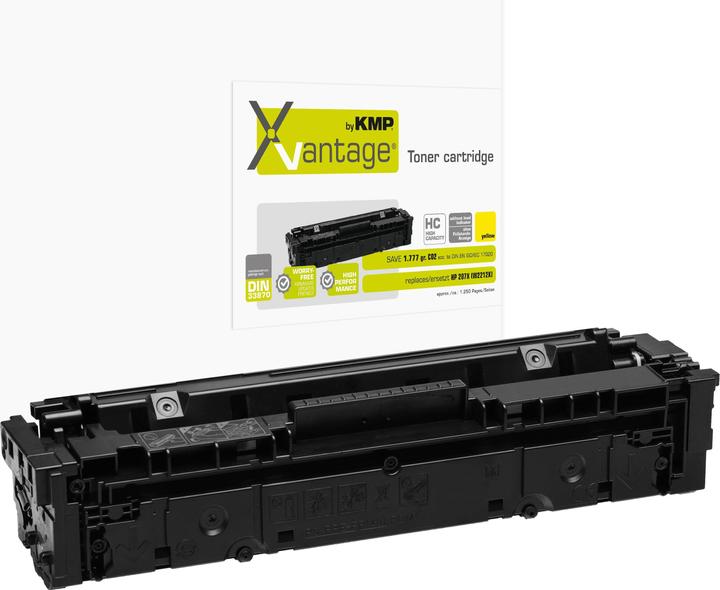Actual product image KMP XVantage toner HP207X (W2212X) 2450 pages yellow remanufactured