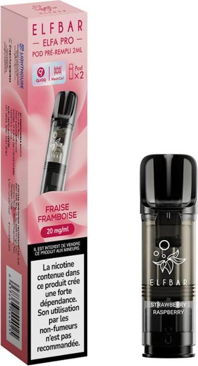 Produktbild Elfbar Elf Bar ELFA Pro Prefilled Pod (2 x 2ml) Strawberry Raspberry FR (Himbeere, Erdbeere)