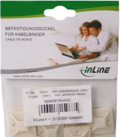 Image du produit InLine Socle de fixation pour serre-câbles (Boucles de fixation, 40 mm, 10 pcs)