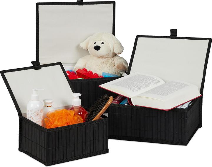 Immagine prodotto Relaxdays Set conveniente da 3 cesti portaoggetti (3 x, 33 x 25,5 x 15 cm)
