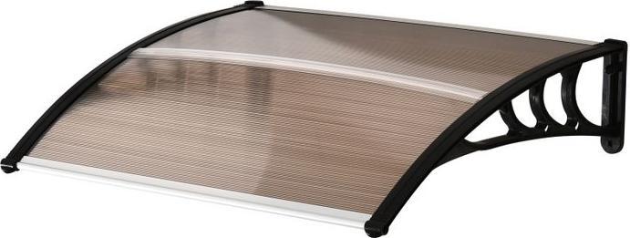 Swisshandel24 Auvent 120 x 75 cm Polycarbonate Marron
