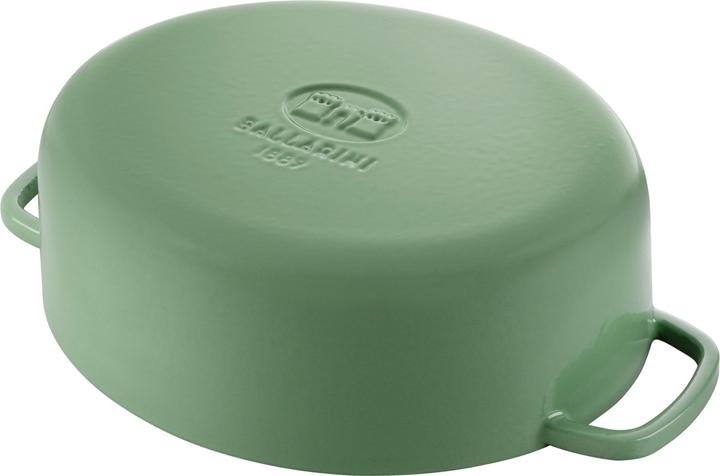 Produktbild Ballarini Bellamonte Cocotte 23 cm, oval, Grün (23 cm, Bräter + Schmortopf, Gusseisen)