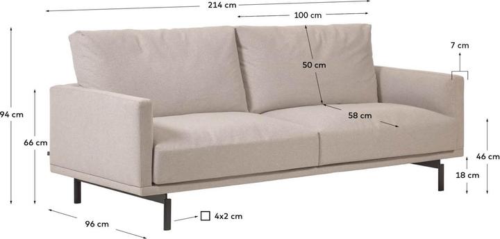Produktbild Kave Home Galene (3-Sitzer)