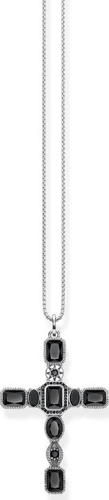 Produktbild Thomas Sabo Anhänger Kreuz Schwarze Steine (Silber 925)