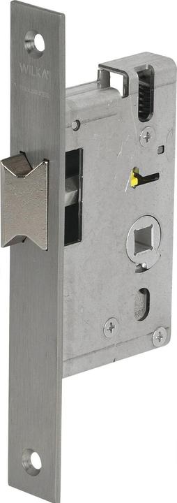 Actual product image Wilka Tubular frame latch lock, DM 45, flat face plate 170 x 24 x 3 mm, stainless steel
