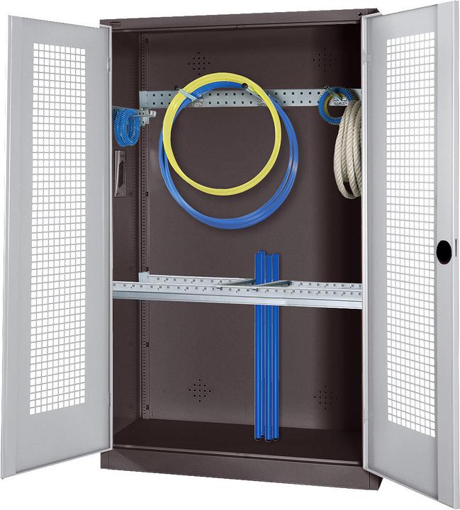 Actual product image C+P Modular sports equipment cabinet with basic equipment (HxWxD: 195x120x50 cm, with perforated hinged