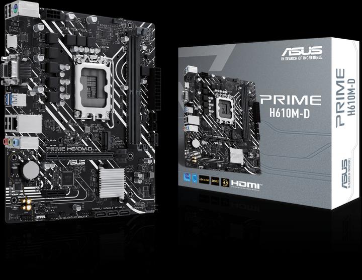 Actual product image ASUS PRIME H610M-D (LGA 1700, Intel H610, mATX)