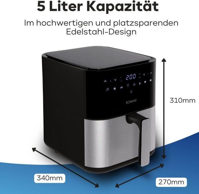 Actual product image Bomann Hot air fryer
