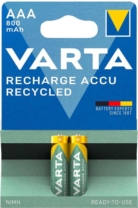 Immagine prodotto Varta Recharge Accu Recycled (2 pz., AAA, 800 mAh)