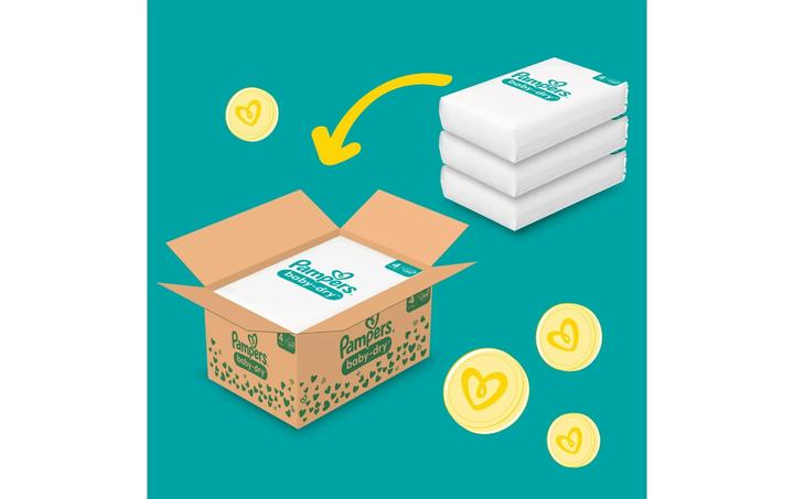 Produktbild Pampers Baby-Dry (Gr. 4, Monatsbox, 204 Stück)