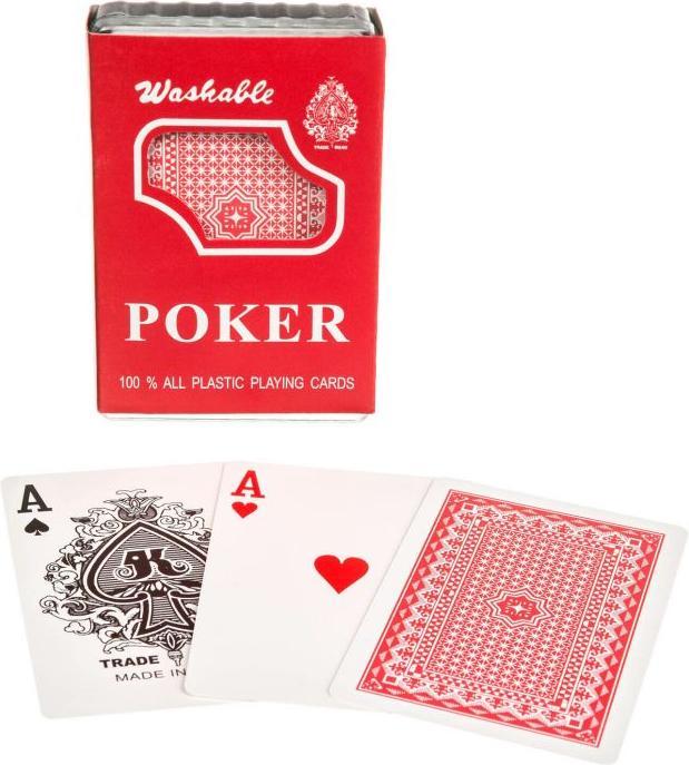 Actual product image Washalle Royal plastic poker card deck in black or red