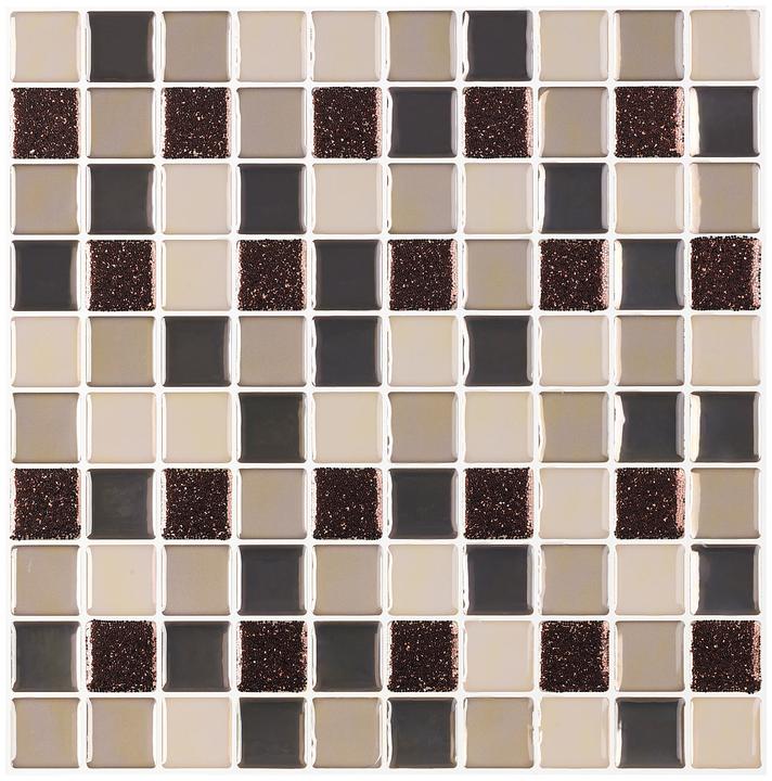 Actual product image Infactory Self-adhesive 3D mosaic tile stickers, set of 3 (25 x 25 cm)