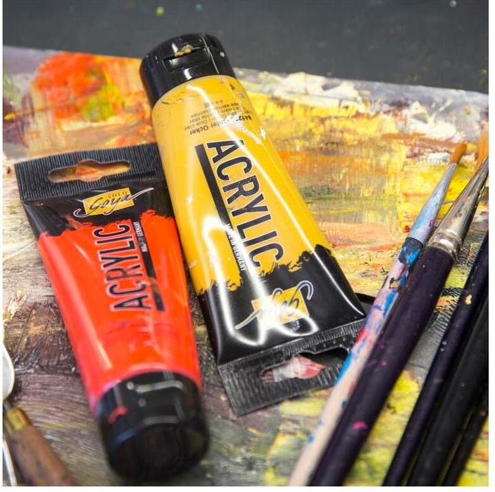 Actual product image Kreul SOLO GOYA Acrylic paint neutral grey 100,0 ml (Neutral grey, 100 ml)