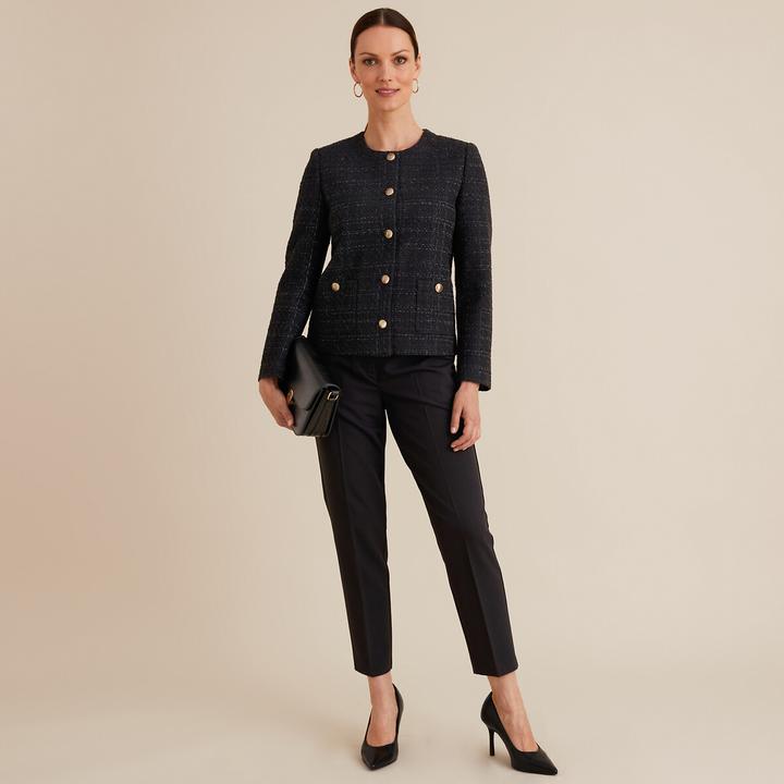 Image du produit Anne Weyburn Veste courte en tweed avec une coupe droite (34)