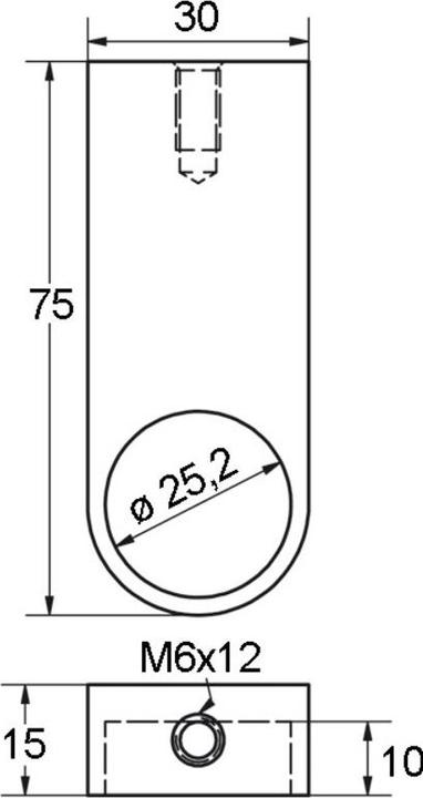 OK-Line Supports p.tubes d'armoire25mm en acier