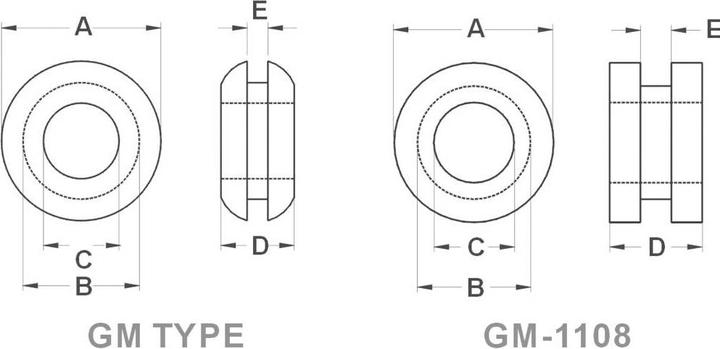 Produktbild Tru Components TC-GMR0603203 Kabeldurchführung offen Klemm-Ø (max.) 3 mm Platte
