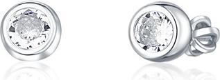 Actual product image JVD Fine Silver Stud Earrings With Zircons