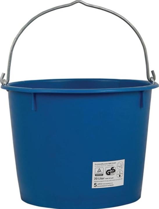 HP Autozubehör Baueimer 20 l schwer blau Spezialkunststoff