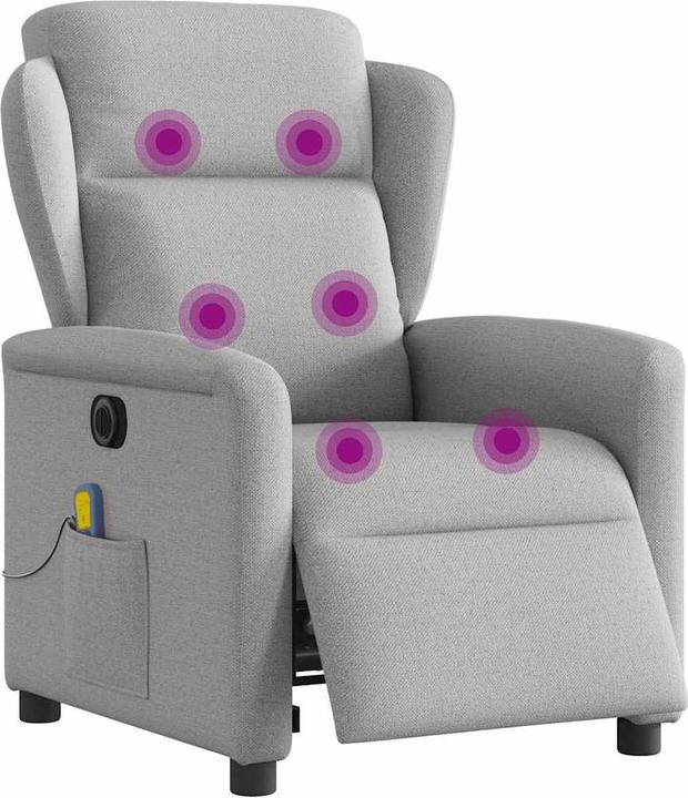 Produktbild VidaXL Massagesessel mit Aufstehhilfe Taupe Stoff