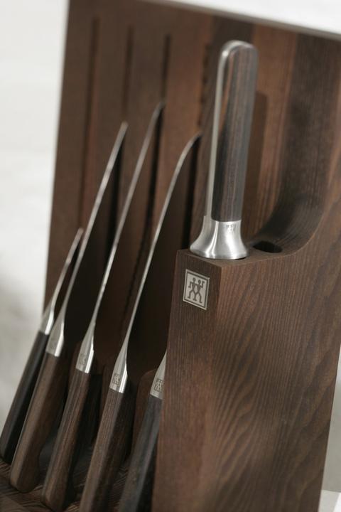 Actual product image Zwilling Twin 1731 knife block 7 pcs. brown, ash