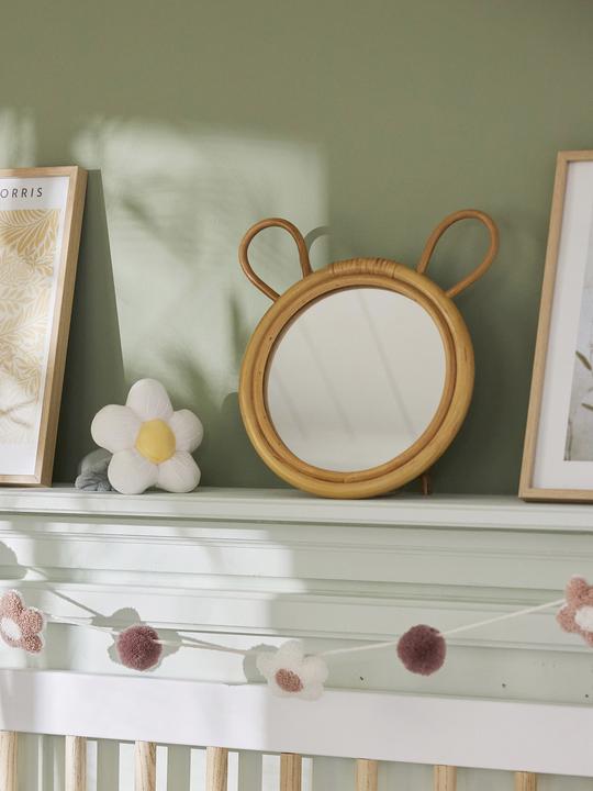 Actual product image Vertbaudet Children's room table mirror BEAR, rattan