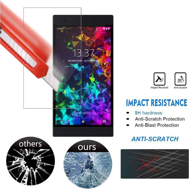 Produktbild Screenguard Razer Phone 2 Panzerglas Schutzfolie Case Friendly Design (1 Stück, Razer Phone 2)