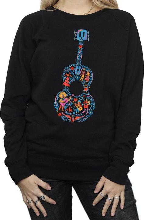 Actual product image Disney Womens/Ladies Coco Guitar Pattern Sweatshirt (M)