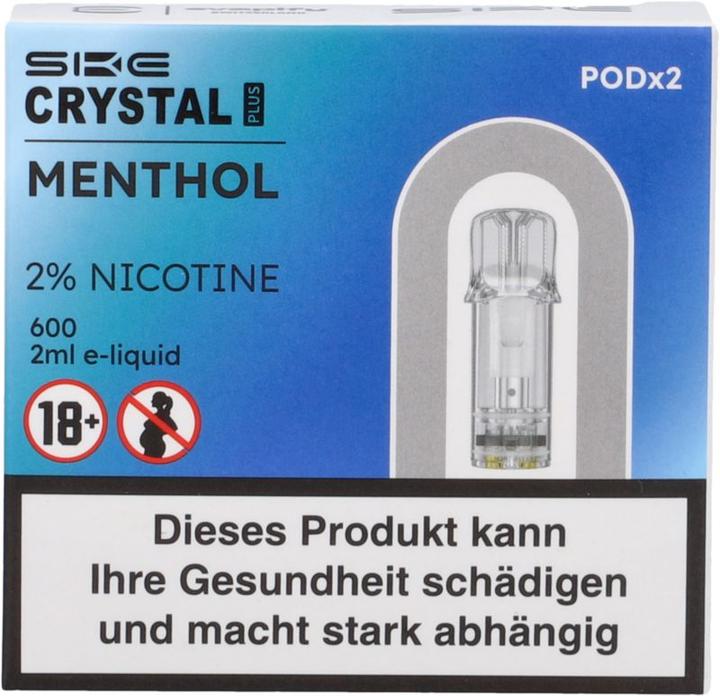 SKE Crystal Plus Menthol - E-Pod refill - 2 pcs. à 2 ml (menthol)
