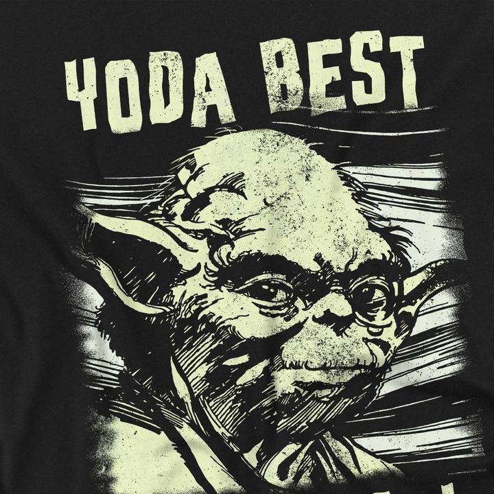 Actual product image Star Wars Unisex Adult Yoda Best Dad Comic T-Shirt (L)
