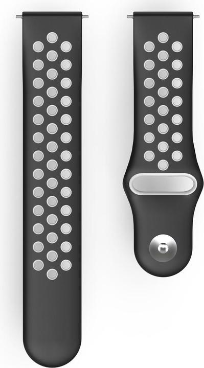 Produktbild Hama 00086226 Smartwatch-Zubehör Band Schwarz (Silikon, Rostfreier Stahl)