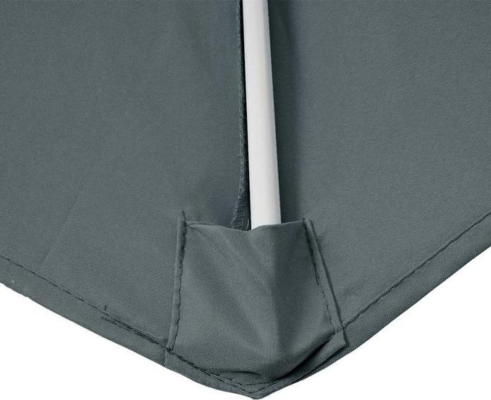 Actual product image Mendler Parasol half-round, half umbrella balcony umbrella, UV 50+ polyester/aluminium 3kg, 300cm (2.85 m)