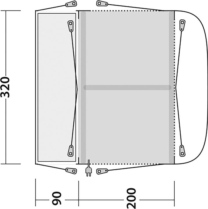 Actual product image Outwell Parkville 200SA (Awning, 21 kg)