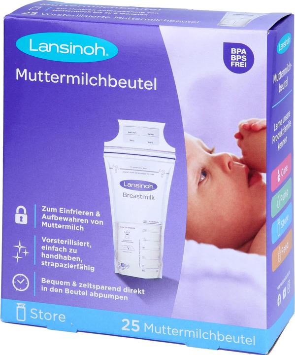 Actual product image Lansinoh Breast milk bag