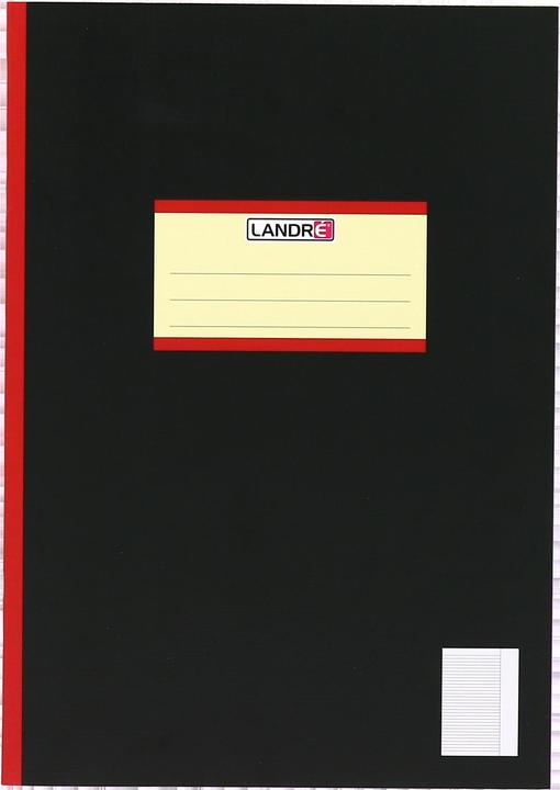 Actual product image Landré A4 2-fold-saddle stitching exercise book (A5, Lined, Hardcover)