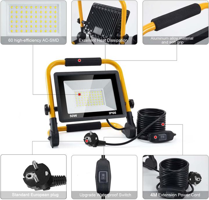 Immagine prodotto ‎Sentoo LED-Baustrahler (5000 lm)