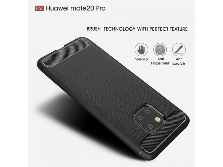 Produktbild Screenguard Huawei Mate 20 Pro Hülle Carbon Brushed Soft TPU (Huawei Mate 20 Pro)