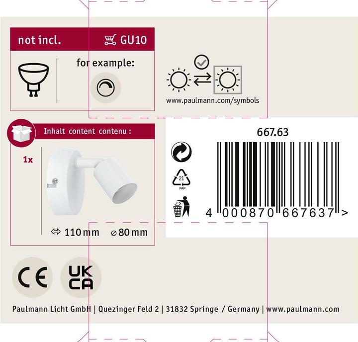 Actual product image Paulmann Carolina (GU10)