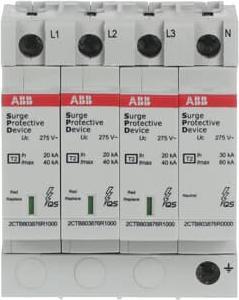 Produktbild ABB Überspann.ableiter OVRT23N40-275PQS Typ 2 für 230/400V TT-3Ph. + TN-S