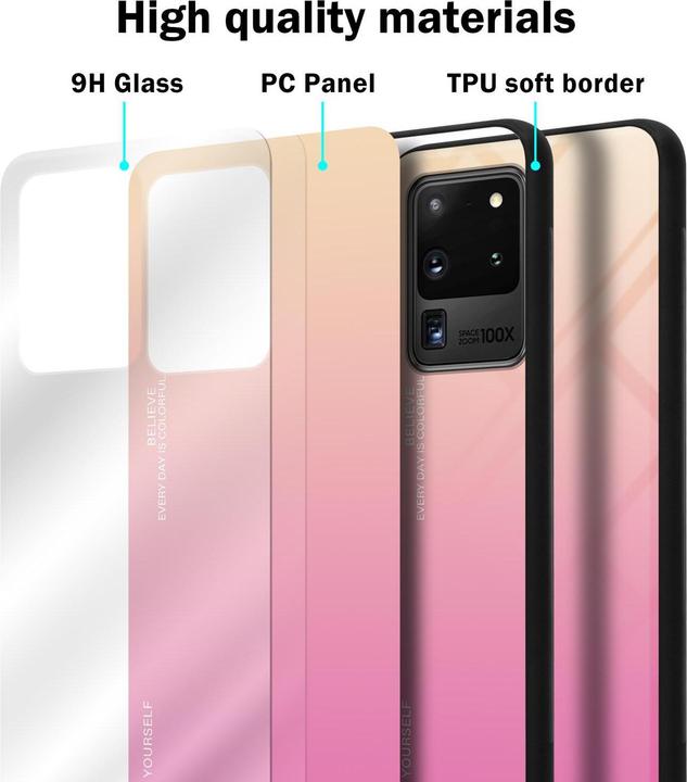 Image du produit Cadorabo Couverture en verre TPU 2 couleurs (Samsung Galaxy S20 Ultra)